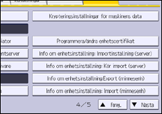 Bild av användarpanelens skärm