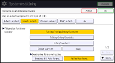 Bild av användarpanelens skärm