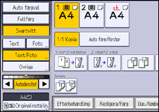 Bild av användarpanelens skärm
