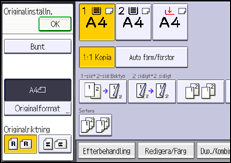 Bild av användarpanelens skärm