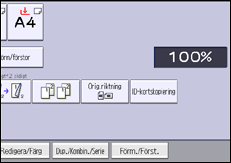 Bild av användarpanelens skärm