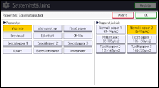 Bild av användarpanelens skärm