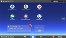 Bild av användarpanelens skärm