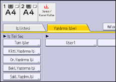 İşlem paneli ekran çizimi