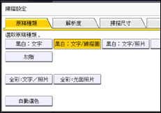 操作面板畫面說明圖