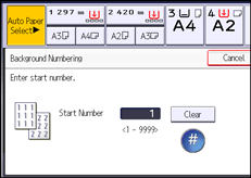 Operation panel screen illustration