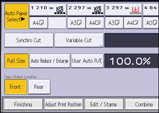 Operation panel screen illustration
