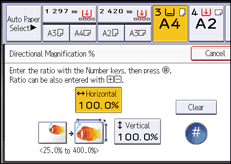 Operation panel screen illustration