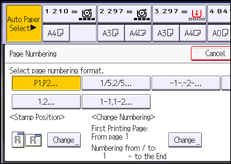Operation panel screen illustration