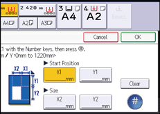 Operation panel screen illustration