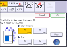 Operation panel screen illustration