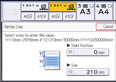 Operation panel screen illustration
