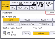 Operation panel screen illustration