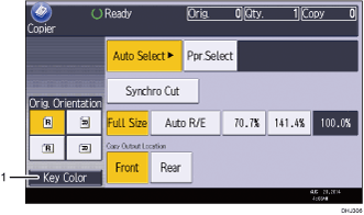 Operation panel screen illustration numbered callout illustration