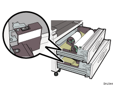 Paper roll trays illustration