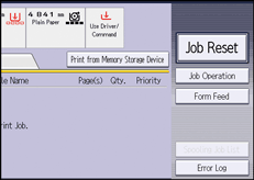 Operation panel screen illustration