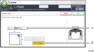 Operation panel screen illustration numbered callout illustration