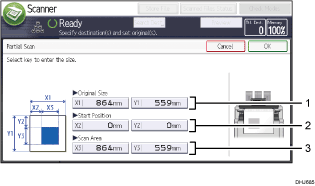 Operation panel screen illustration numbered callout illustration