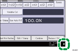 Operation panel screen illustration