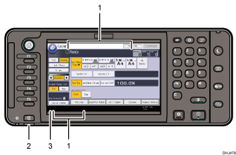 Control panel illustration numbered callout illustration