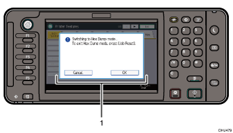 Control panel illustration numbered callout illustration