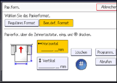 Abbildung Bedienfeld-Display