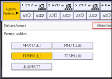 Abbildung Bedienfeld-Display