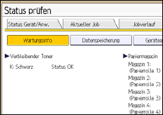 Abbildung Bedienfeld-Display