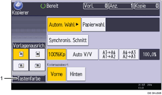 Nummerierte Abbildung Bedienfeld-Display