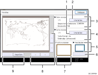 Nummerierte Abbildung Bedienfeld-Display