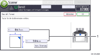 Nummerierte Abbildung Bedienfeld-Display