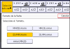 Ilustración de la pantalla panel de mandos