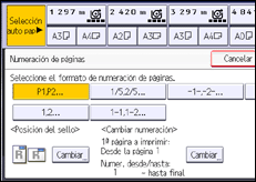Ilustración de la pantalla panel de mandos