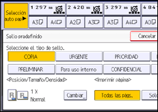 Ilustración de la pantalla panel de mandos