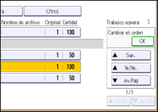 Ilustración de la pantalla panel de mandos