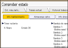 Ilustración de la pantalla panel de mandos