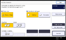 Ilustración de la pantalla panel de mandos