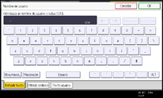 Ilustración de la pantalla panel de mandos