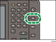 Ilustración de la tecla Inicio sesión/Finalizar sesión