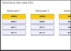 Ilustración de la pantalla panel de mandos