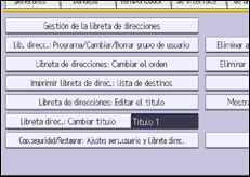 Ilustración de la pantalla panel de mandos