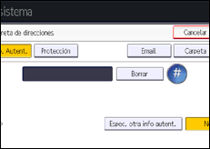 Ilustración de la pantalla panel de mandos