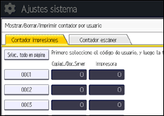 Ilustración de la pantalla panel de mandos