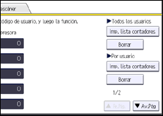 Ilustración de la pantalla panel de mandos