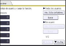Ilustración de la pantalla panel de mandos