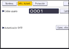 Ilustración de la pantalla panel de mandos