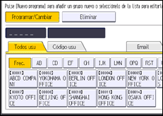 Ilustración de la pantalla panel de mandos