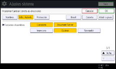 Ilustración de la pantalla panel de mandos