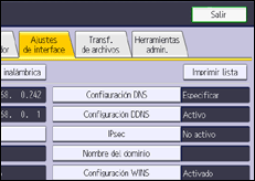 Ilustración de la pantalla panel de mandos