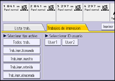 Ilustración de la pantalla panel de mandos
